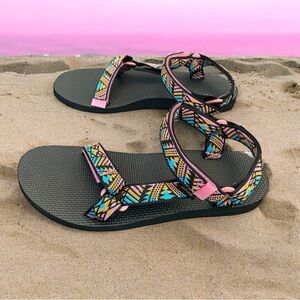 New in the box Teva original universal strap multi color sandals size various